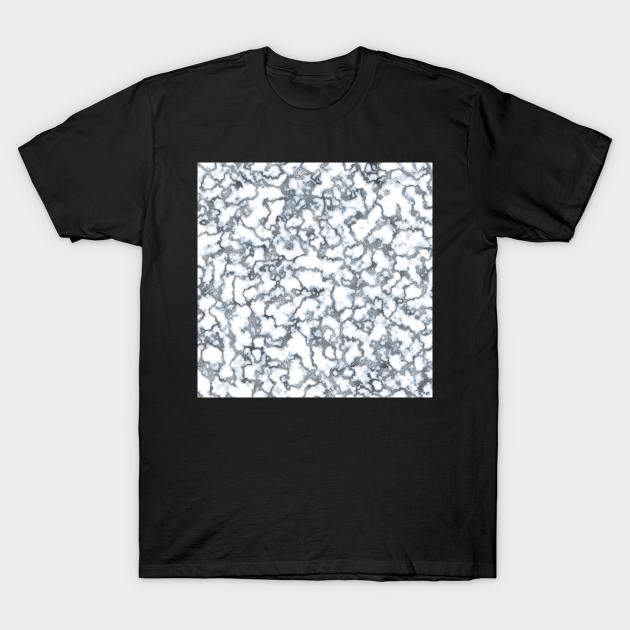 silver and light blue beautiful marble / marble / silver marble T-Shirt by Erekjo